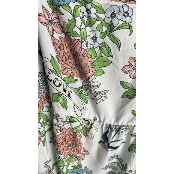 Torrid Babydoll Challis Square Neck Tank Floral Cloud Dancer Plus Sz 5X (28) NEW - Picture 7 of 13